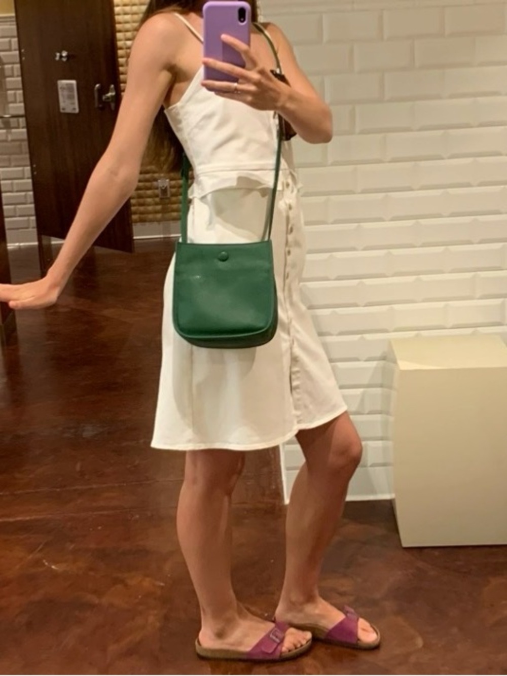 Loup Cream Button-Front Midi Dress
